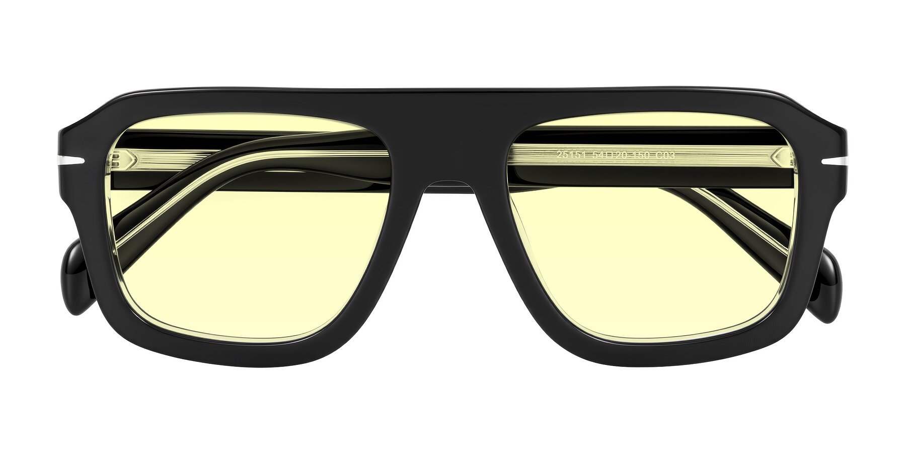 Folded Front of Petenwell in Black/Clear with Light Yellow Tinted Lenses