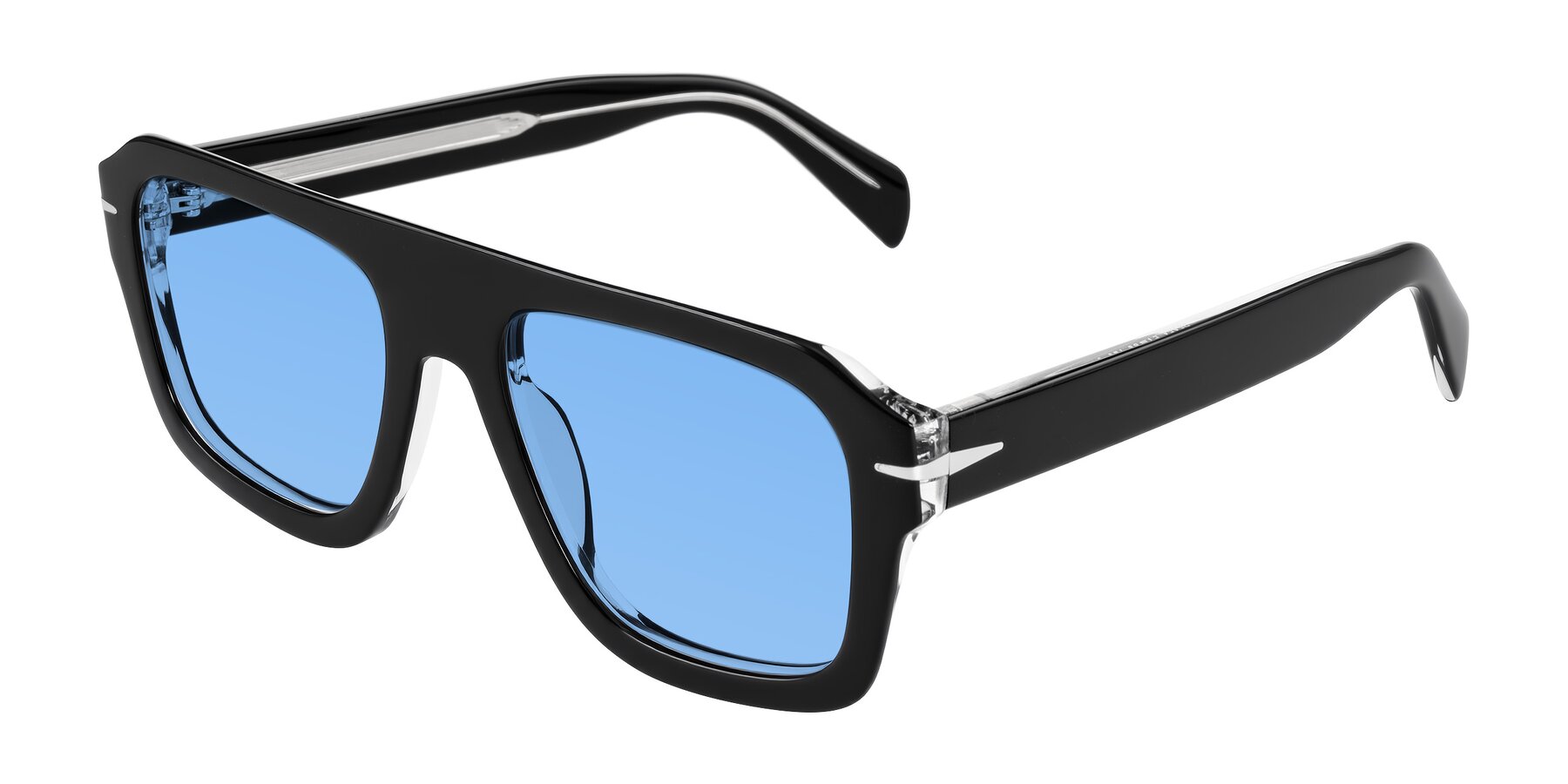 Angle of Petenwell in Black/Clear with Medium Blue Tinted Lenses