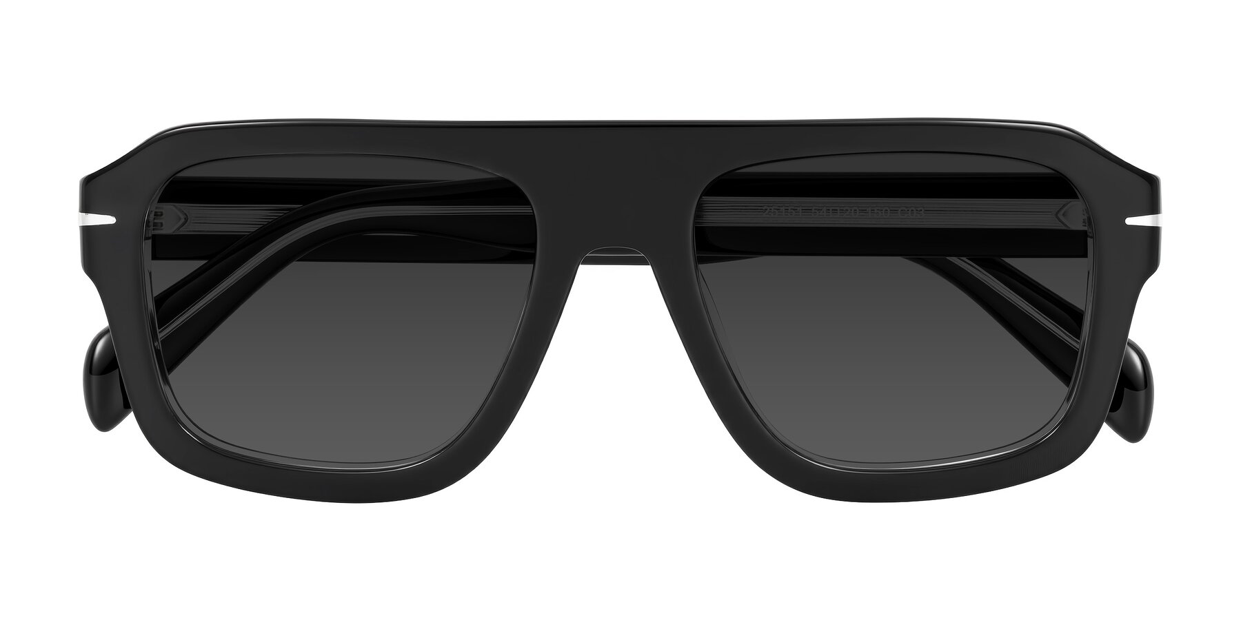 Folded Front of Petenwell in Black/Clear with Gray Tinted Lenses