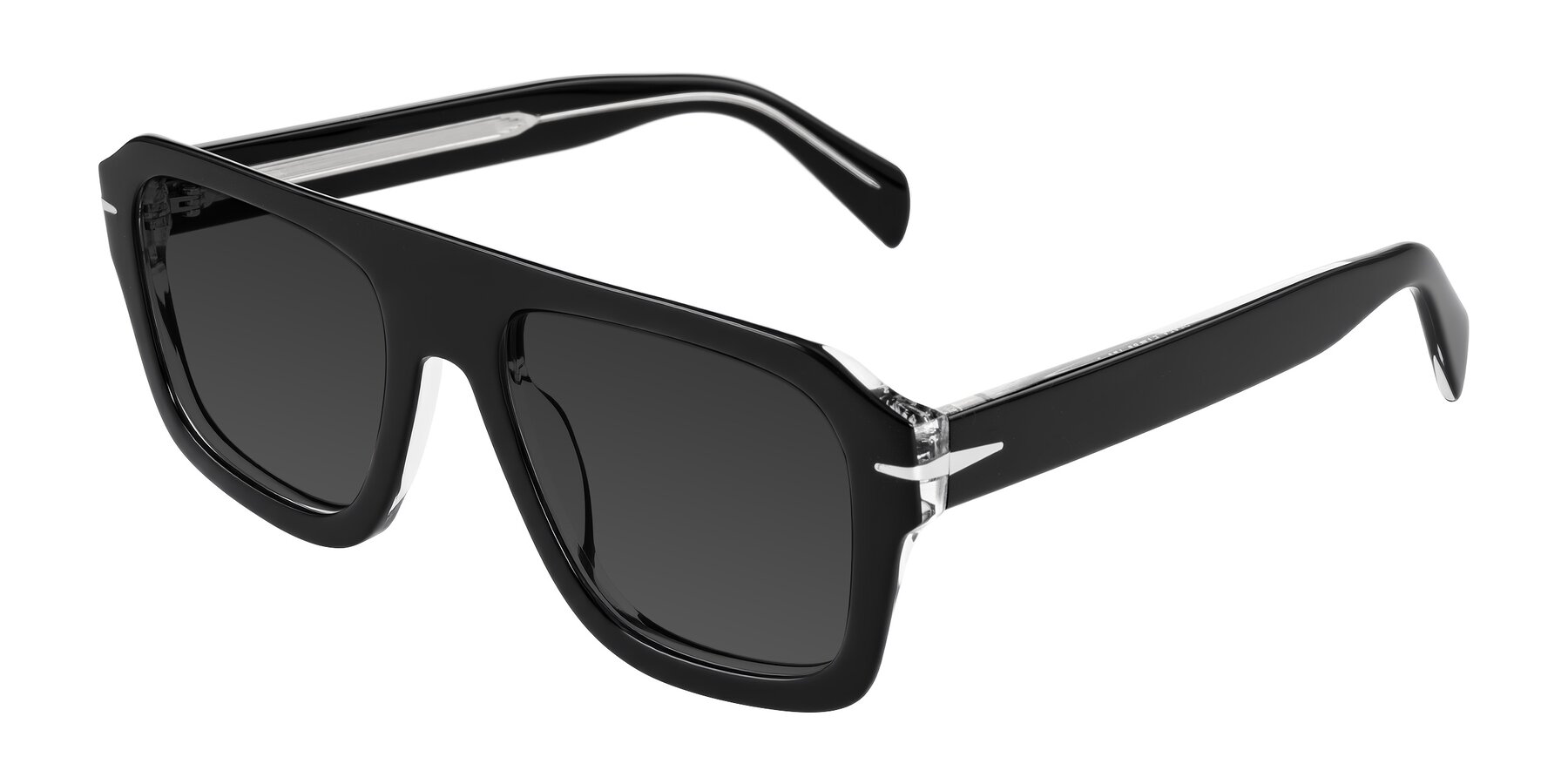 Angle of Petenwell in Black/Clear with Gray Tinted Lenses