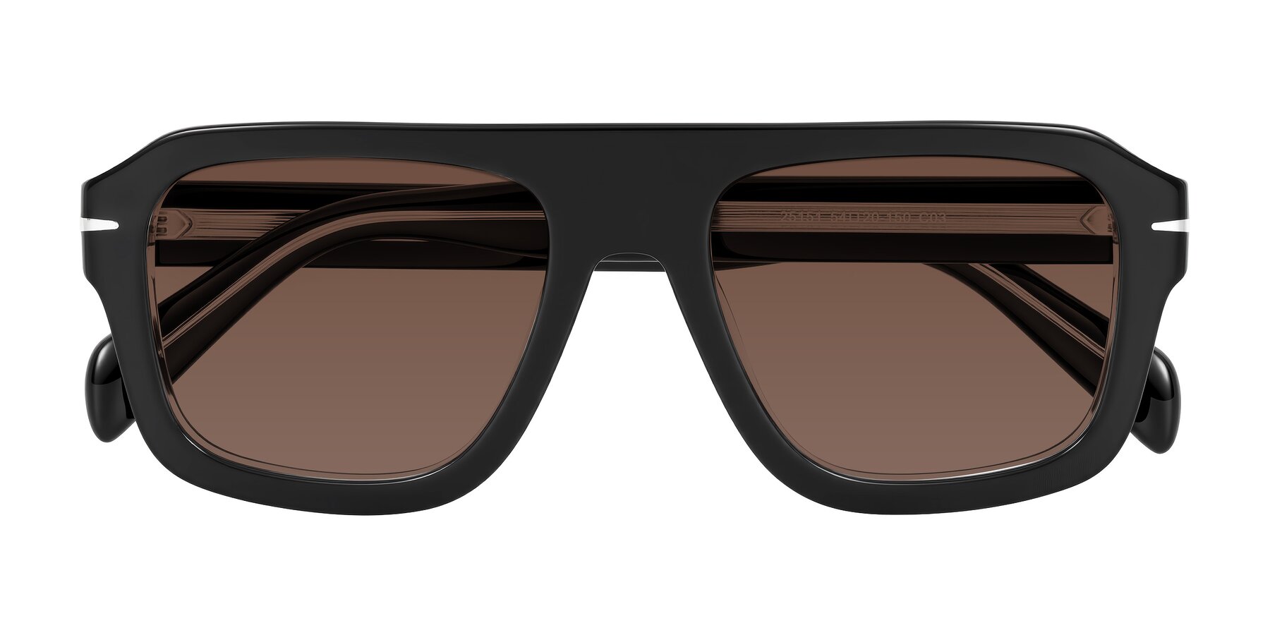 Folded Front of Petenwell in Black/Clear with Brown Tinted Lenses