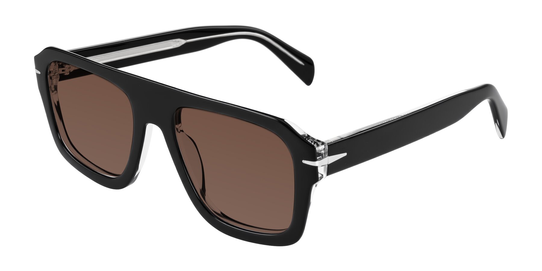 Angle of Petenwell in Black/Clear with Brown Tinted Lenses
