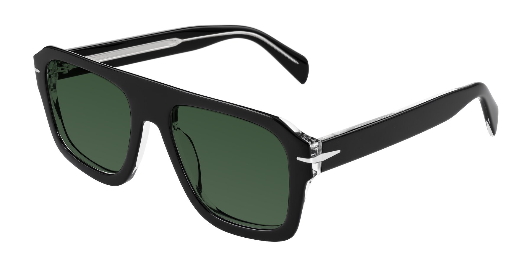 Angle of Petenwell in Black/Clear with Green Tinted Lenses