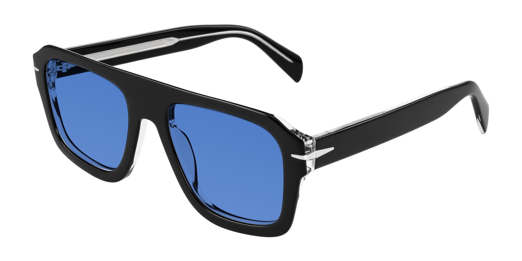 Angle of Petenwell in Black/Clear with Blue Tinted Lenses