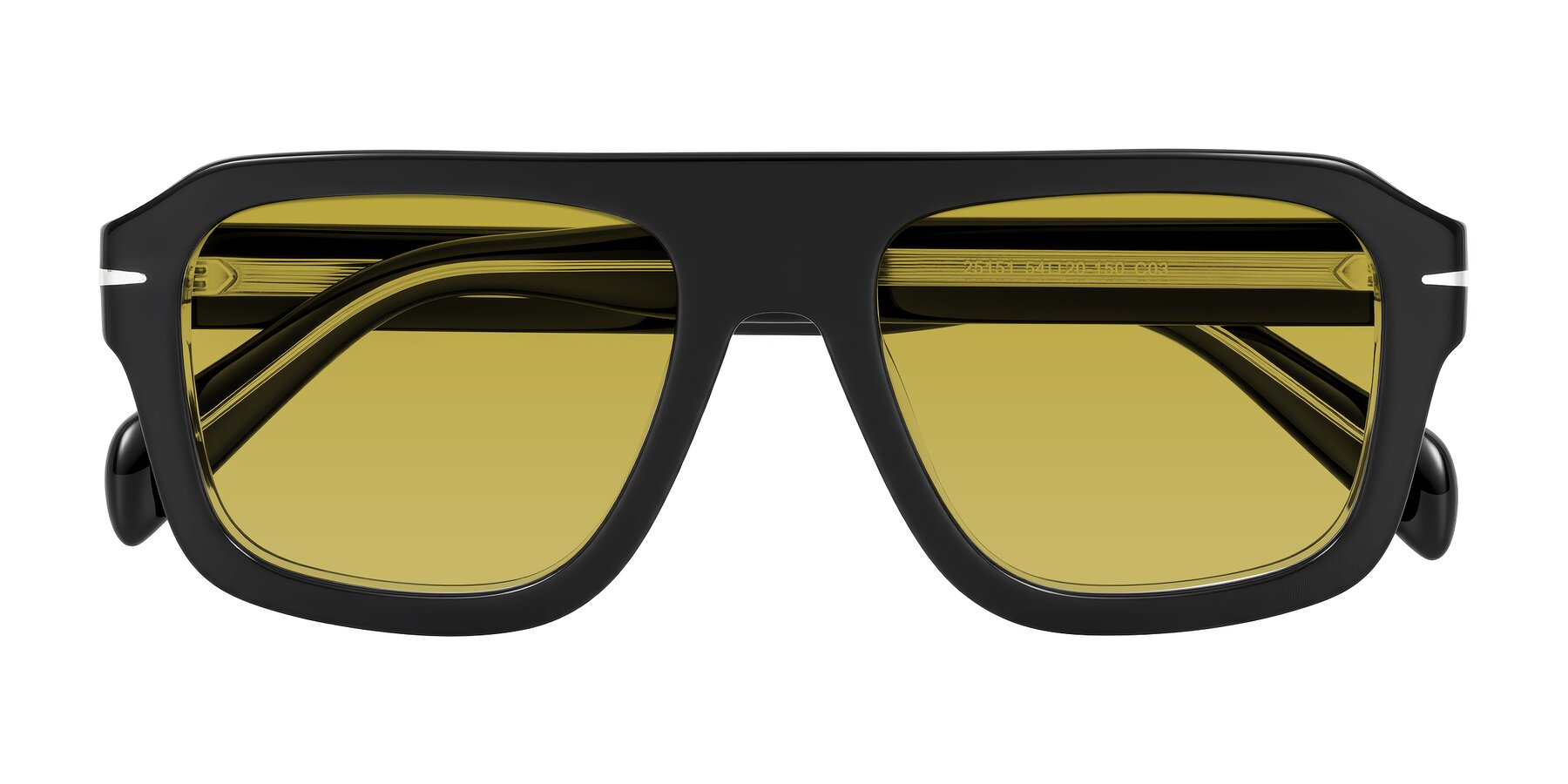 Folded Front of Petenwell in Black/Clear with Champagne Tinted Lenses