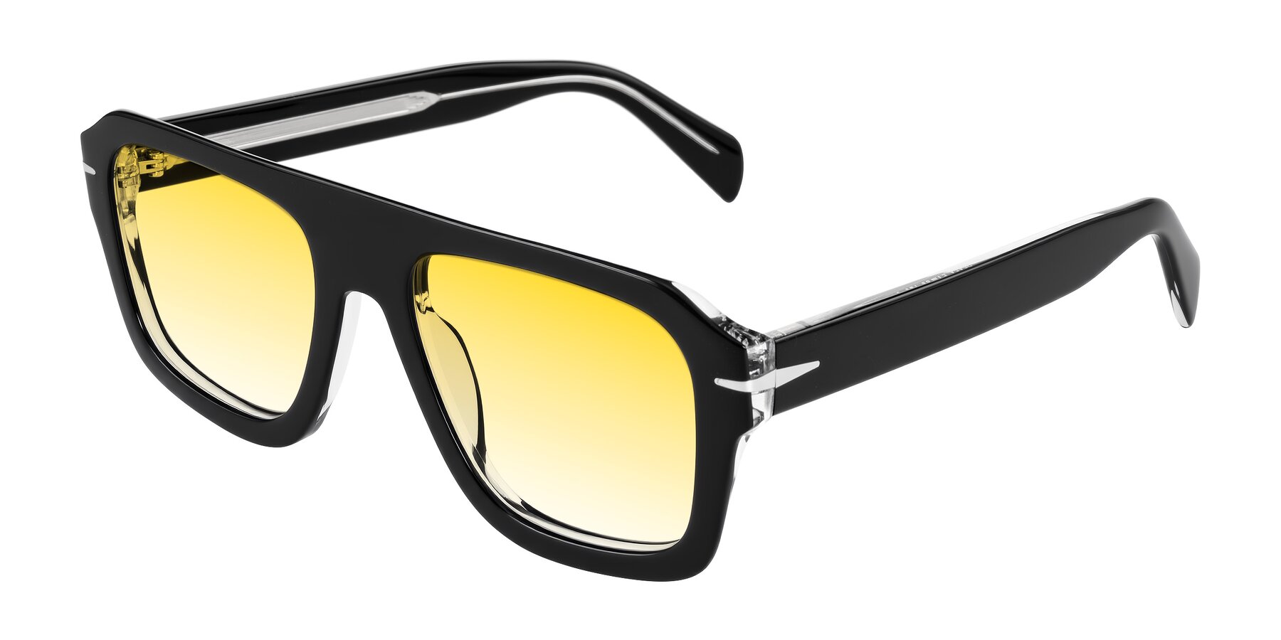 Angle of Petenwell in Black/Clear with Yellow Gradient Lenses