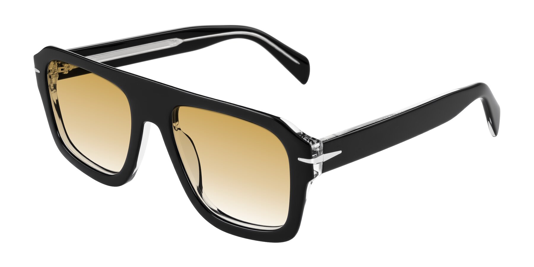 Angle of Petenwell in Black/Clear with Champagne Gradient Lenses