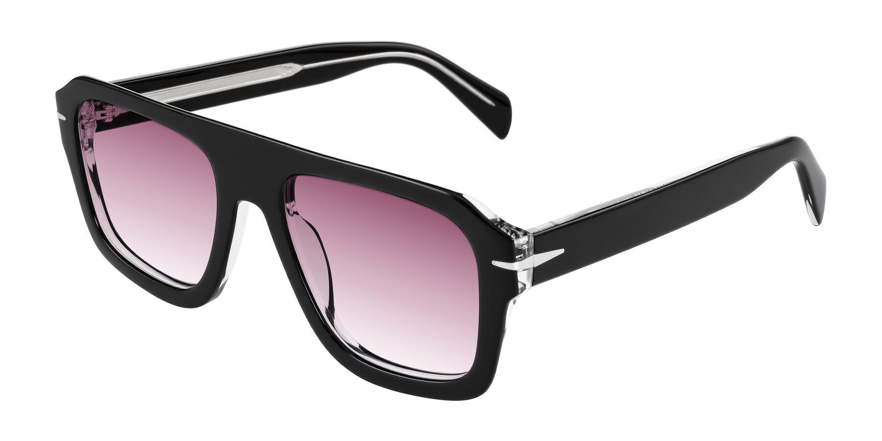 Angle of Petenwell in Black/Clear with Wine Gradient Lenses