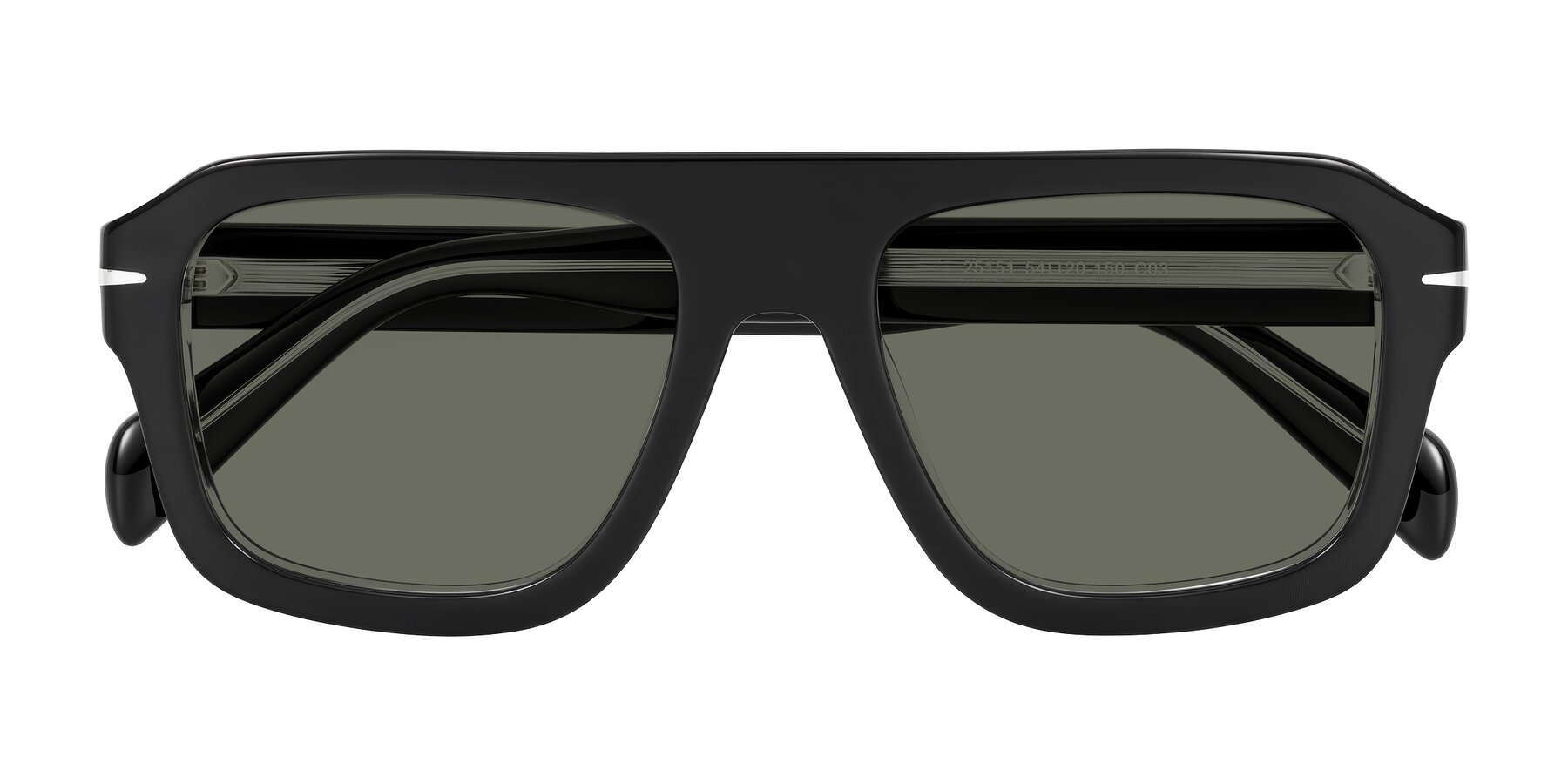 Folded Front of Petenwell in Black/Clear with Gray Polarized Lenses
