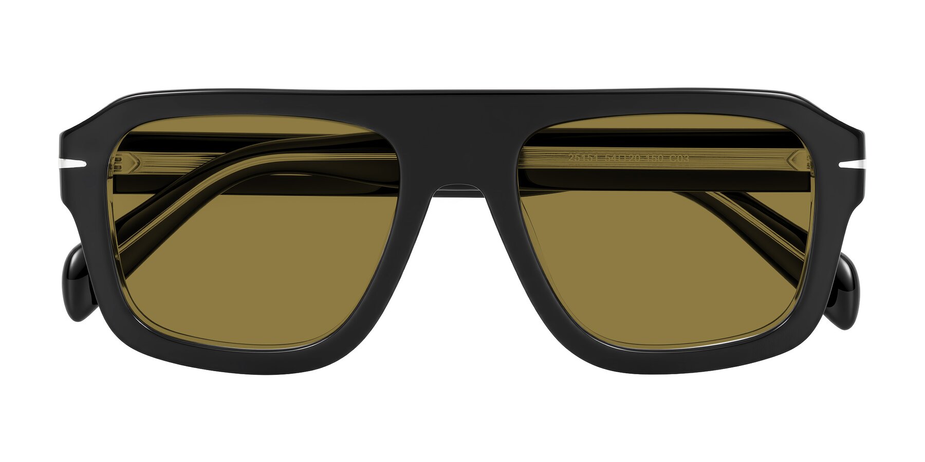 Folded Front of Petenwell in Black/Clear with Brown Polarized Lenses