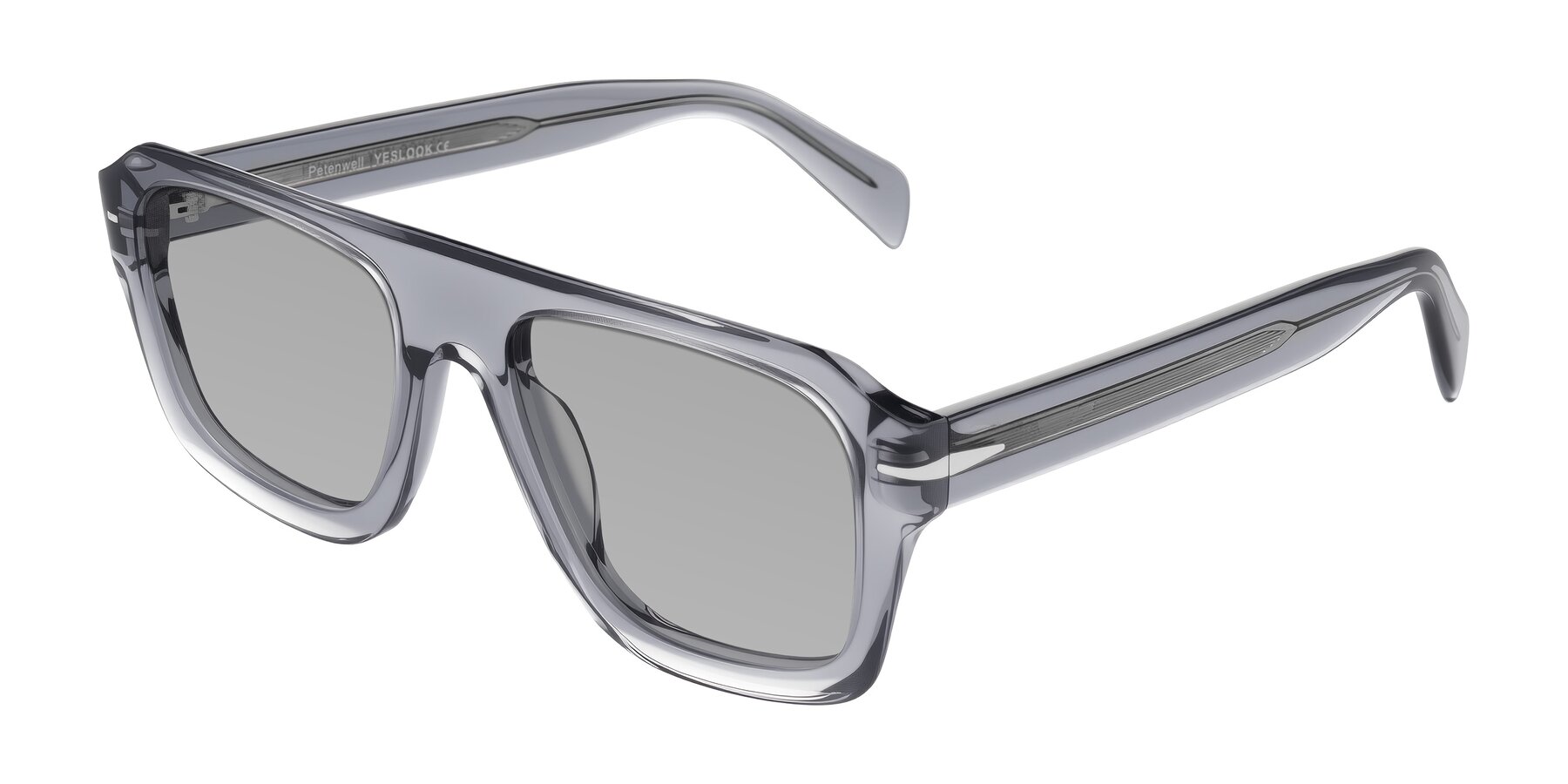 Angle of Petenwell in Transparent Gray with Light Gray Tinted Lenses