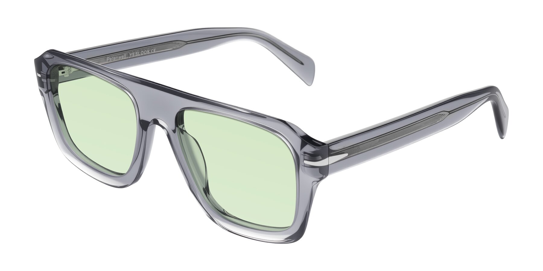 Angle of Petenwell in Transparent Gray with Light Green Tinted Lenses