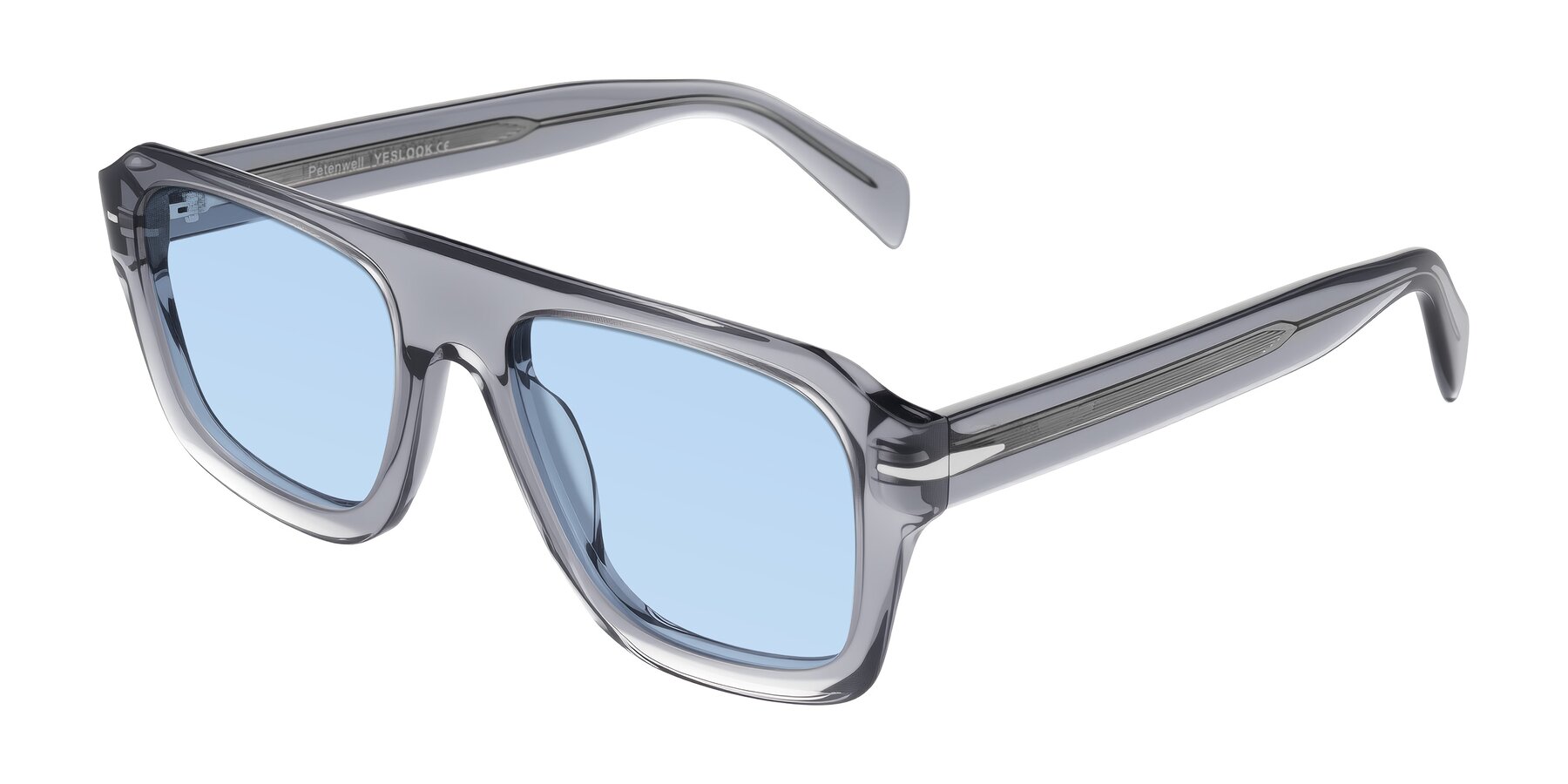 Angle of Petenwell in Transparent Gray with Light Blue Tinted Lenses