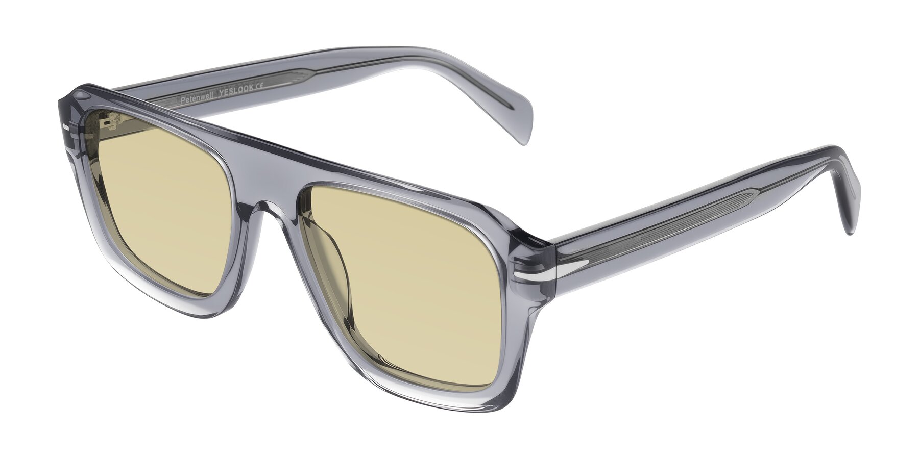 Angle of Petenwell in Transparent Gray with Light Champagne Tinted Lenses