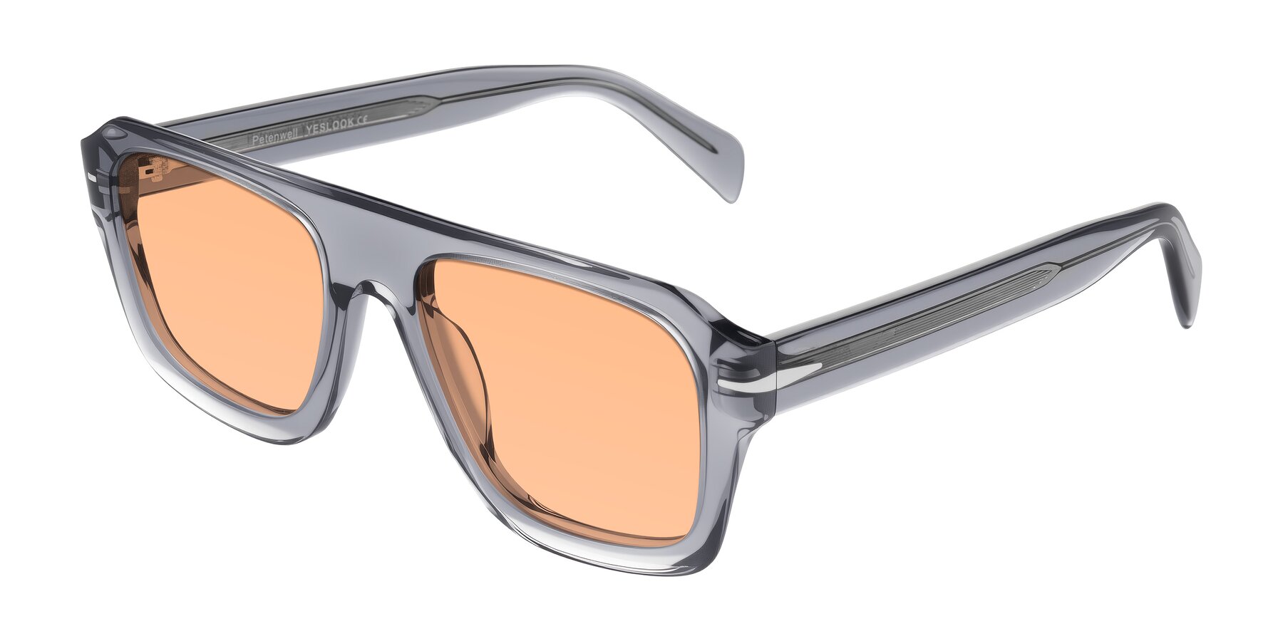 Angle of Petenwell in Transparent Gray with Light Orange Tinted Lenses