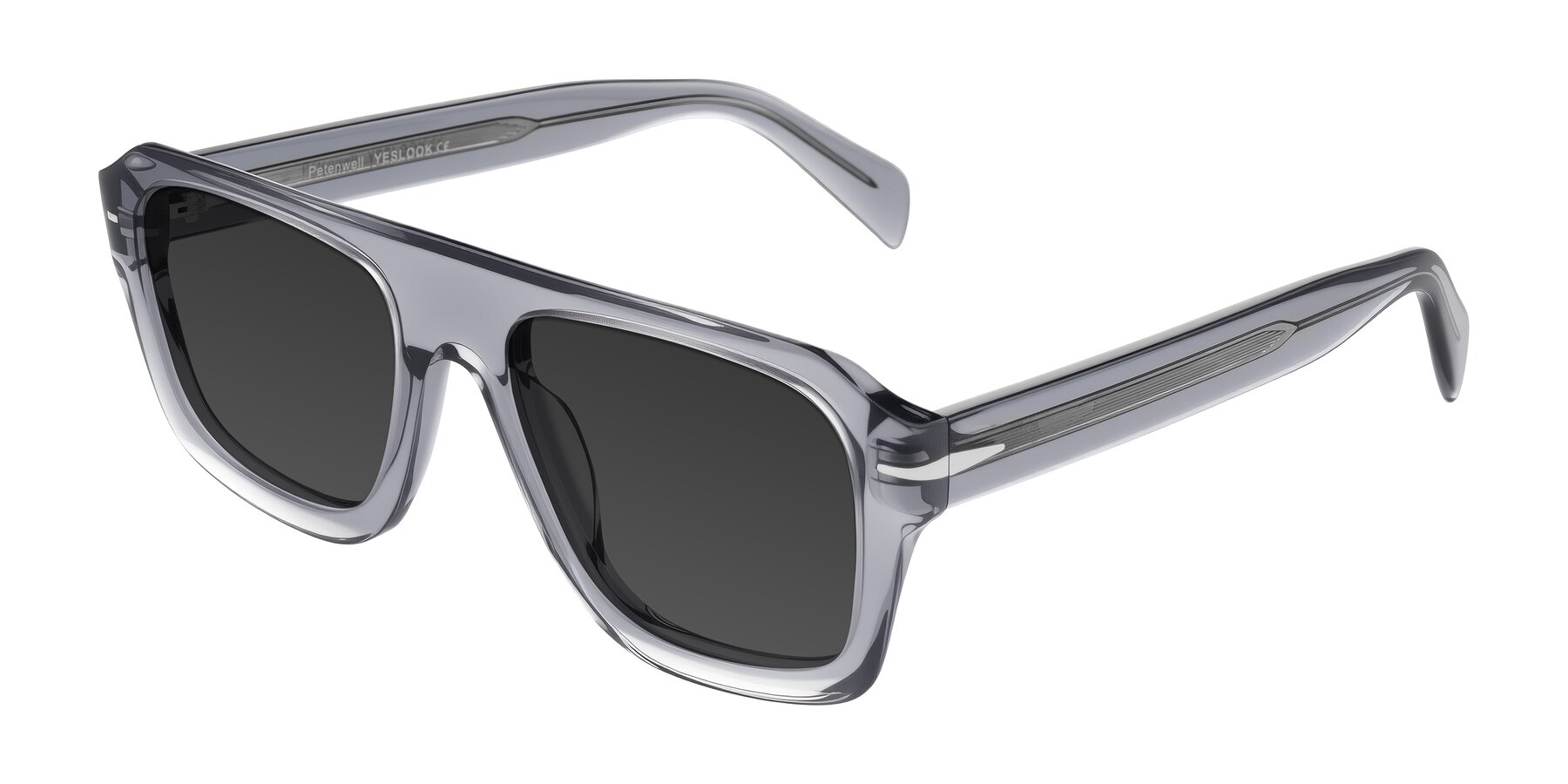 Angle of Petenwell in Transparent Gray with Gray Tinted Lenses