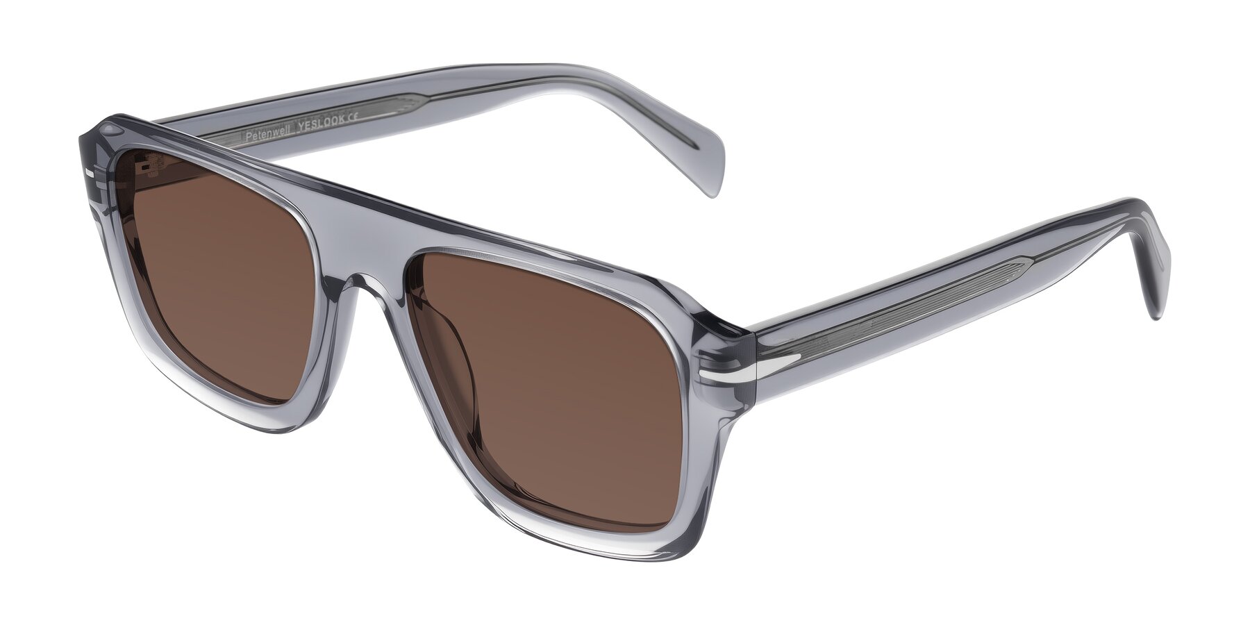 Angle of Petenwell in Transparent Gray with Brown Tinted Lenses
