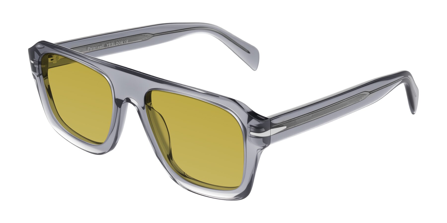 Angle of Petenwell in Transparent Gray with Champagne Tinted Lenses