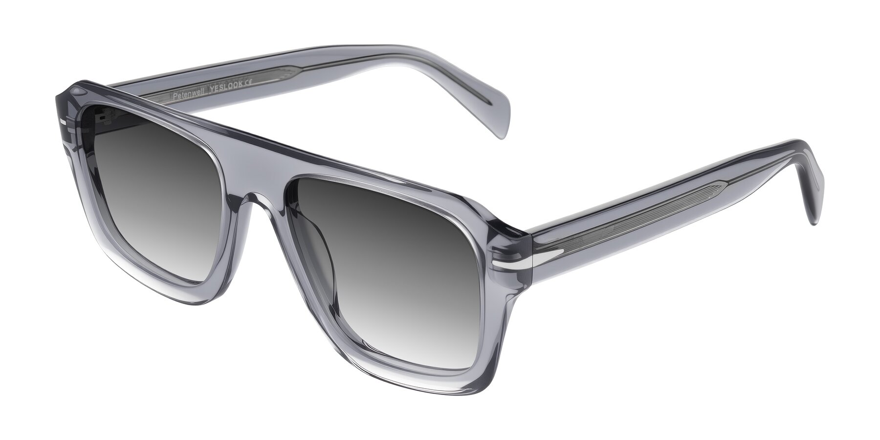 Angle of Petenwell in Transparent Gray with Gray Gradient Lenses