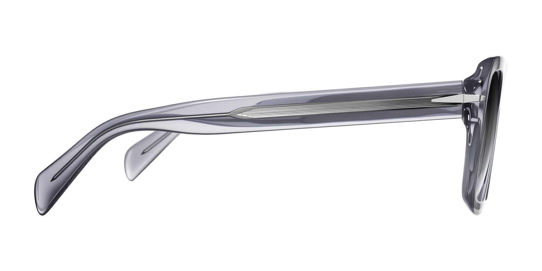 Side of Petenwell in Transparent Gray with Gray Gradient Lenses