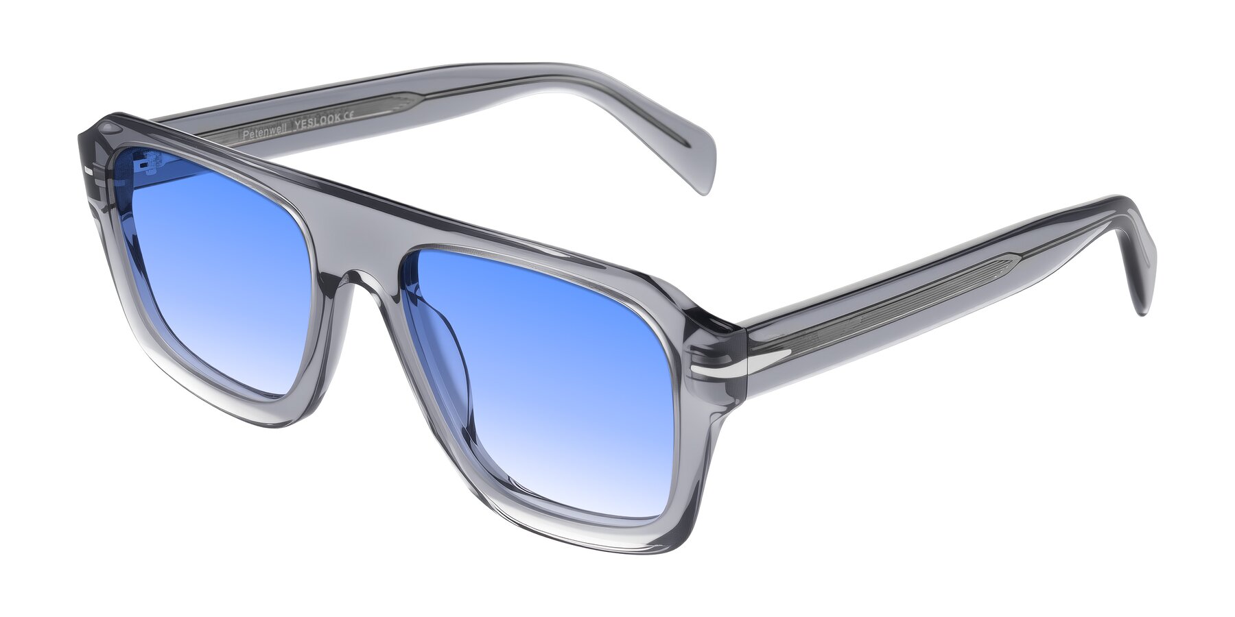 Angle of Petenwell in Transparent Gray with Blue Gradient Lenses