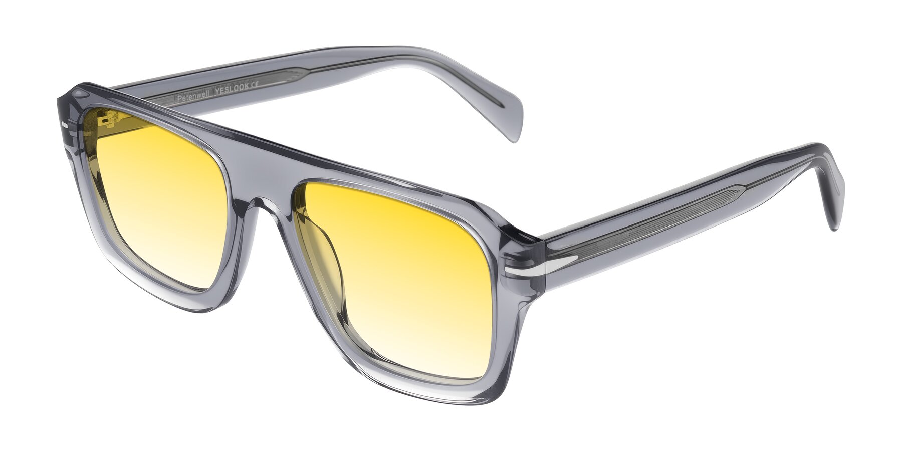 Angle of Petenwell in Transparent Gray with Yellow Gradient Lenses