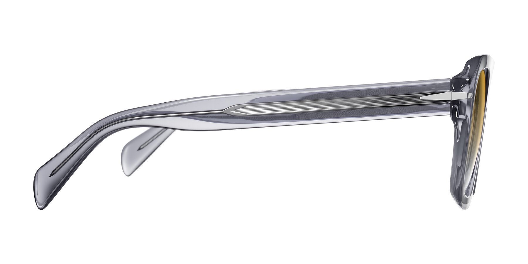 Side of Petenwell in Transparent Gray with Champagne Gradient Lenses
