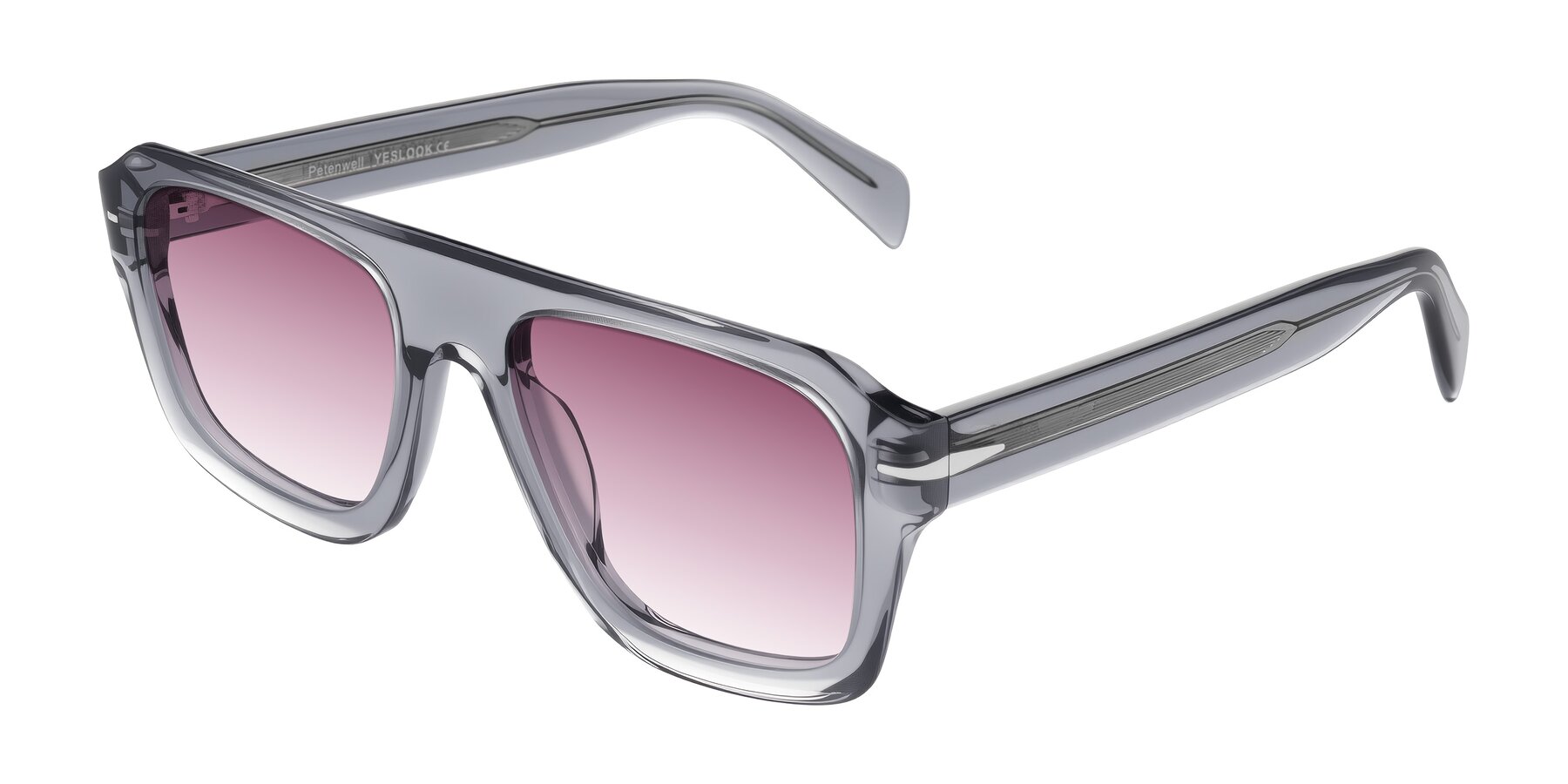 Angle of Petenwell in Transparent Gray with Wine Gradient Lenses