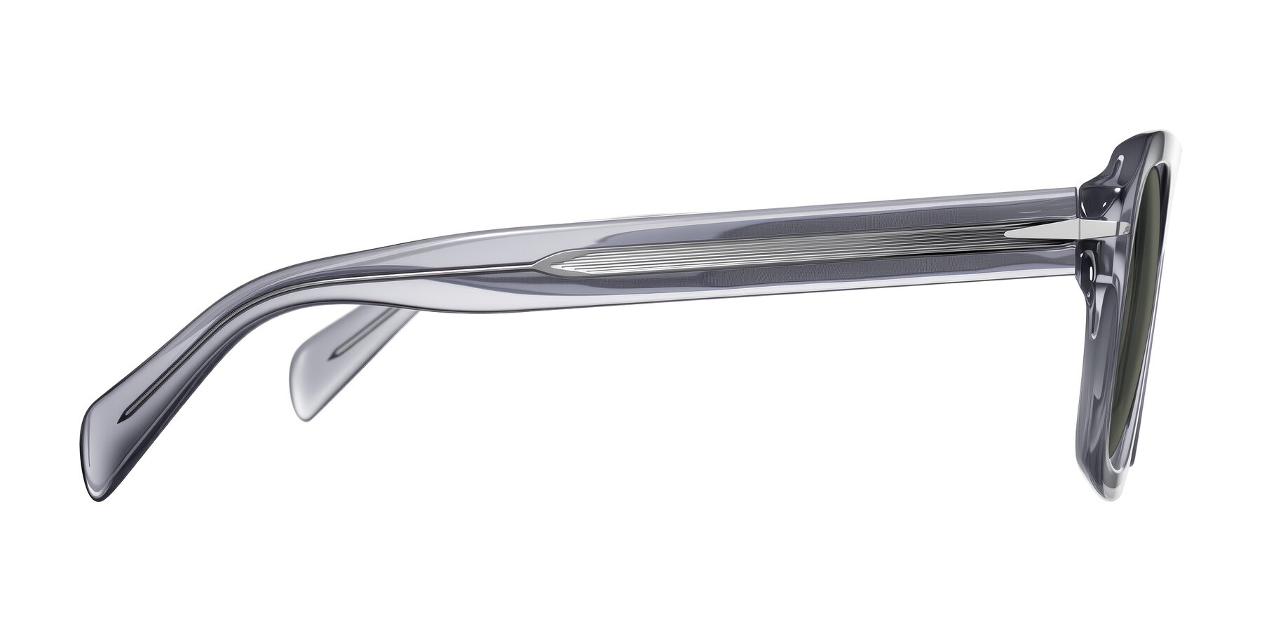 Side of Petenwell in Transparent Gray with Gray Polarized Lenses
