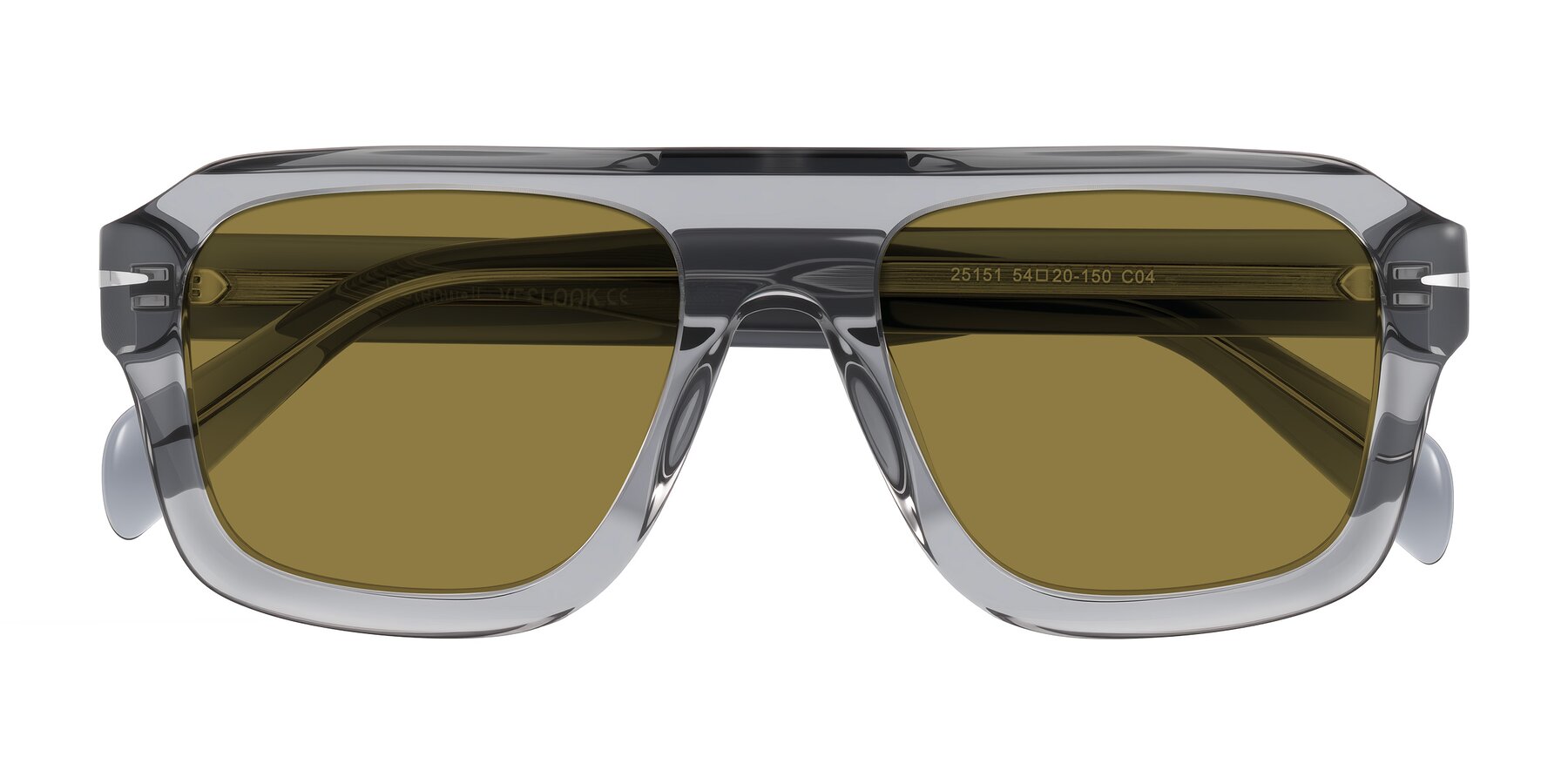 Folded Front of Petenwell in Transparent Gray with Brown Polarized Lenses