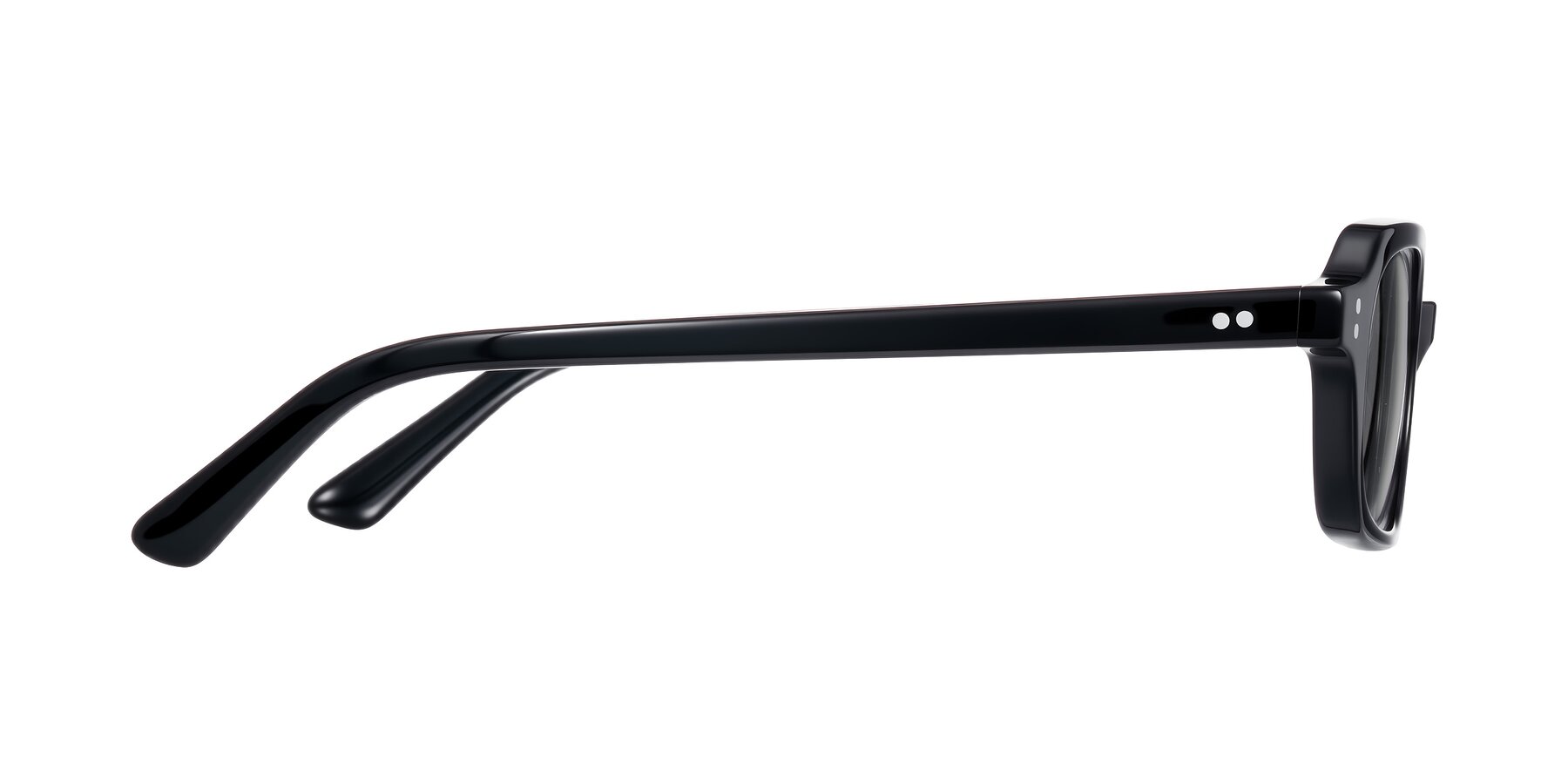 Side of Eustis in Black with Light Gray Tinted Lenses