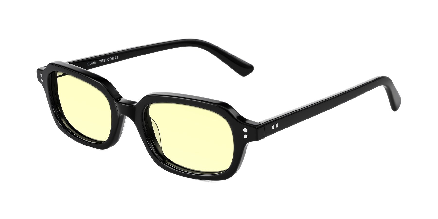 Angle of Eustis in Black with Light Yellow Tinted Lenses