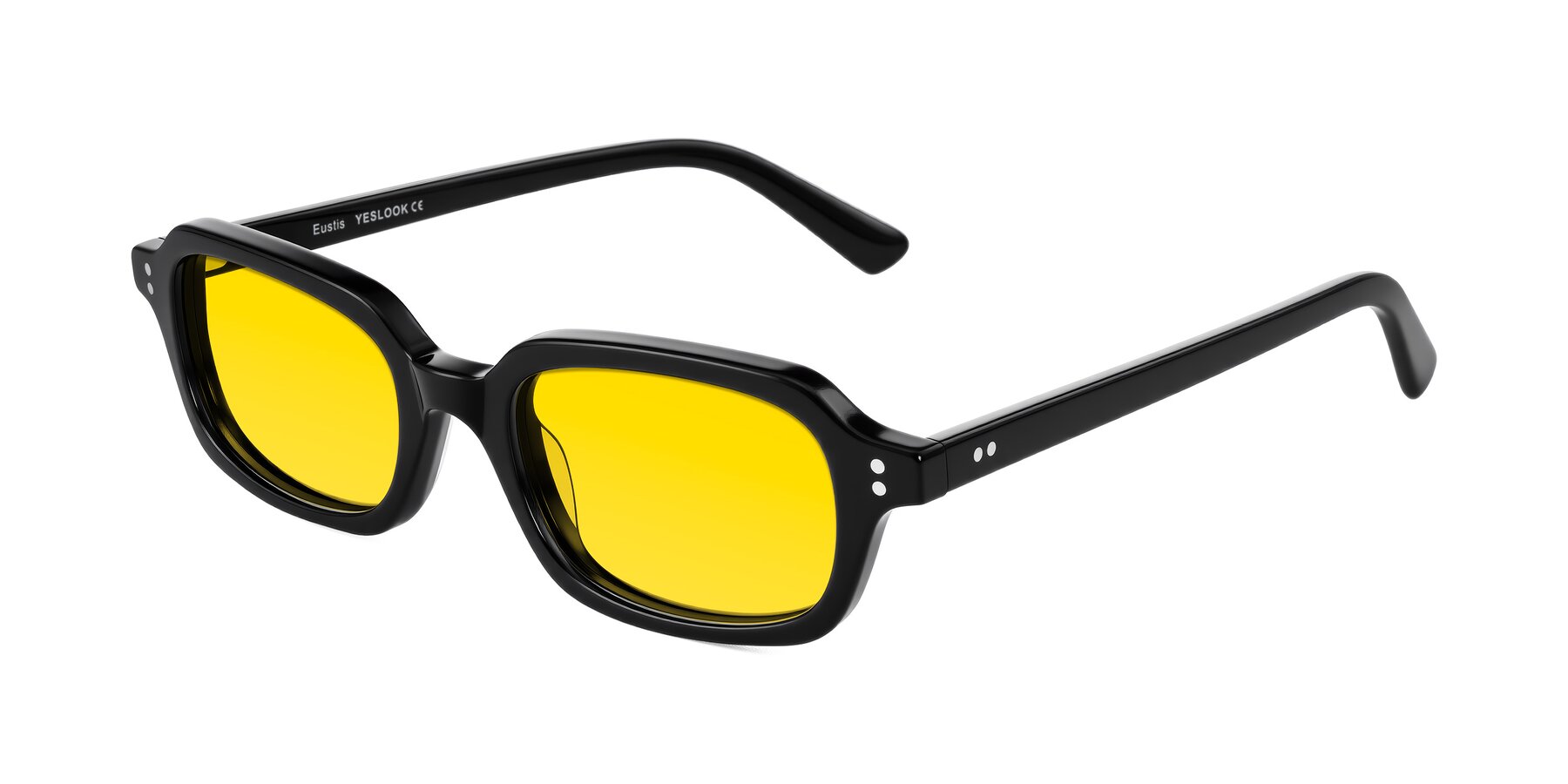 Angle of Eustis in Black with Yellow Tinted Lenses