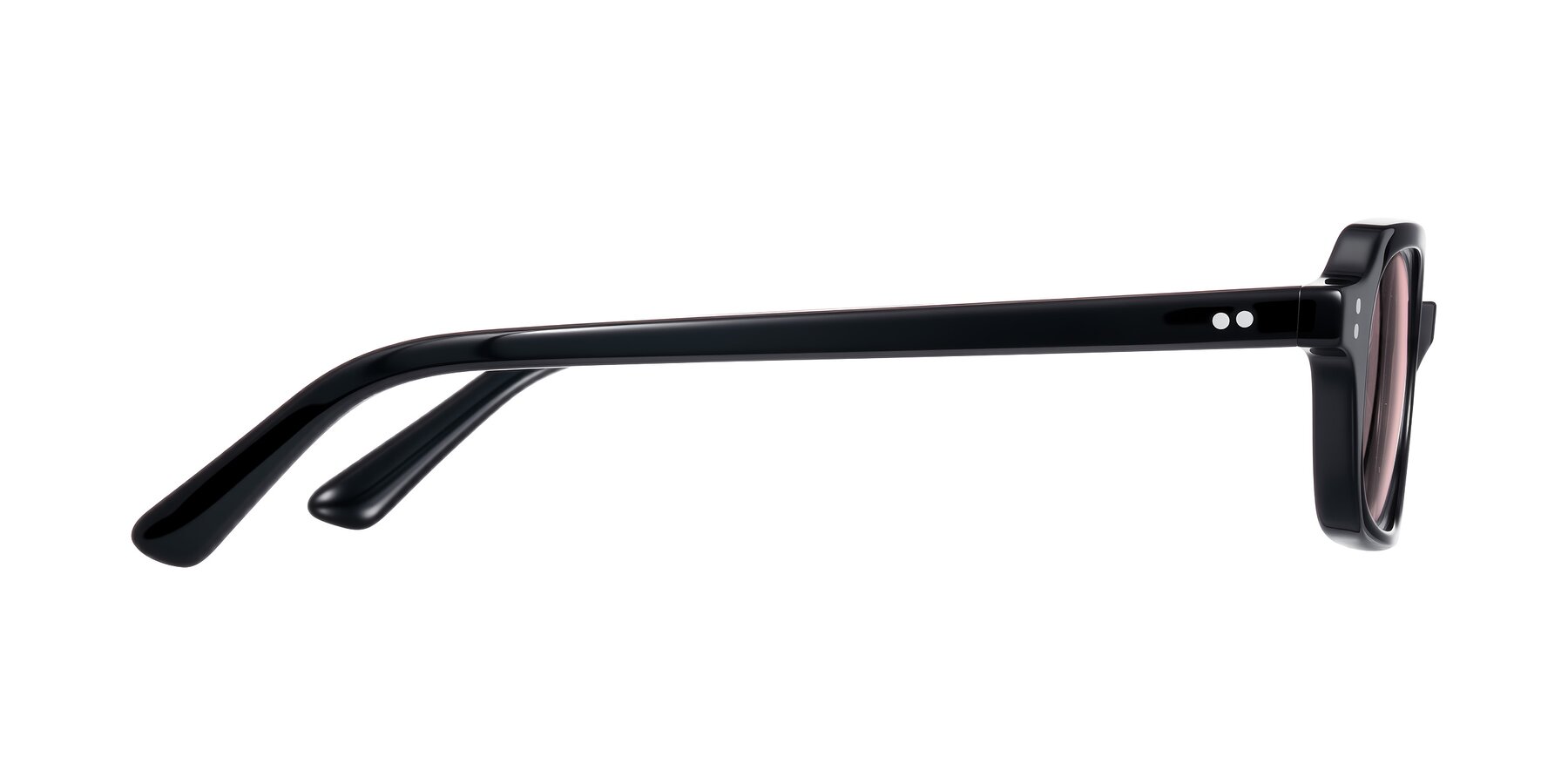 Side of Eustis in Black with Light Garnet Tinted Lenses