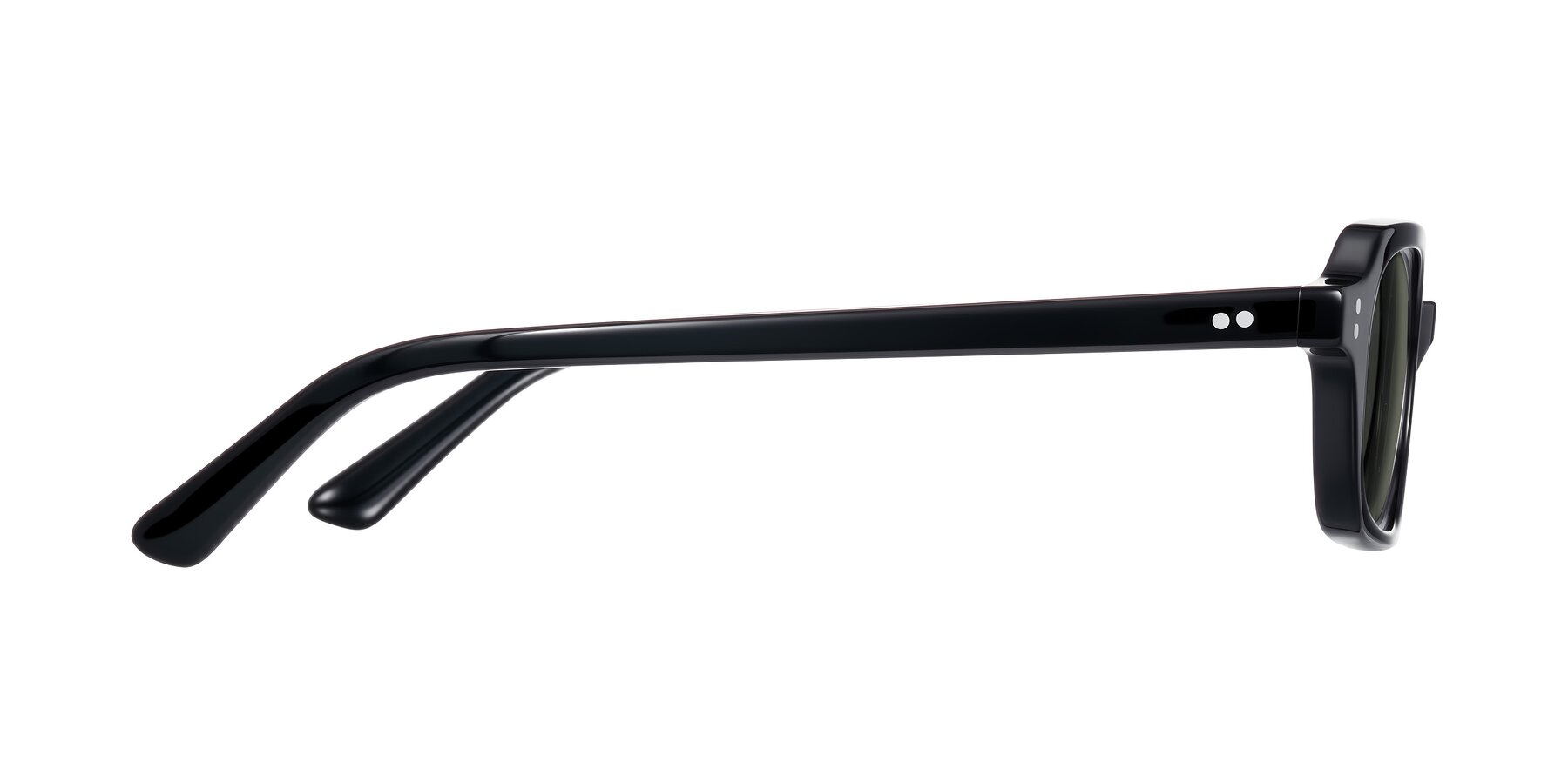 Side of Eustis in Black with Gray Polarized Lenses