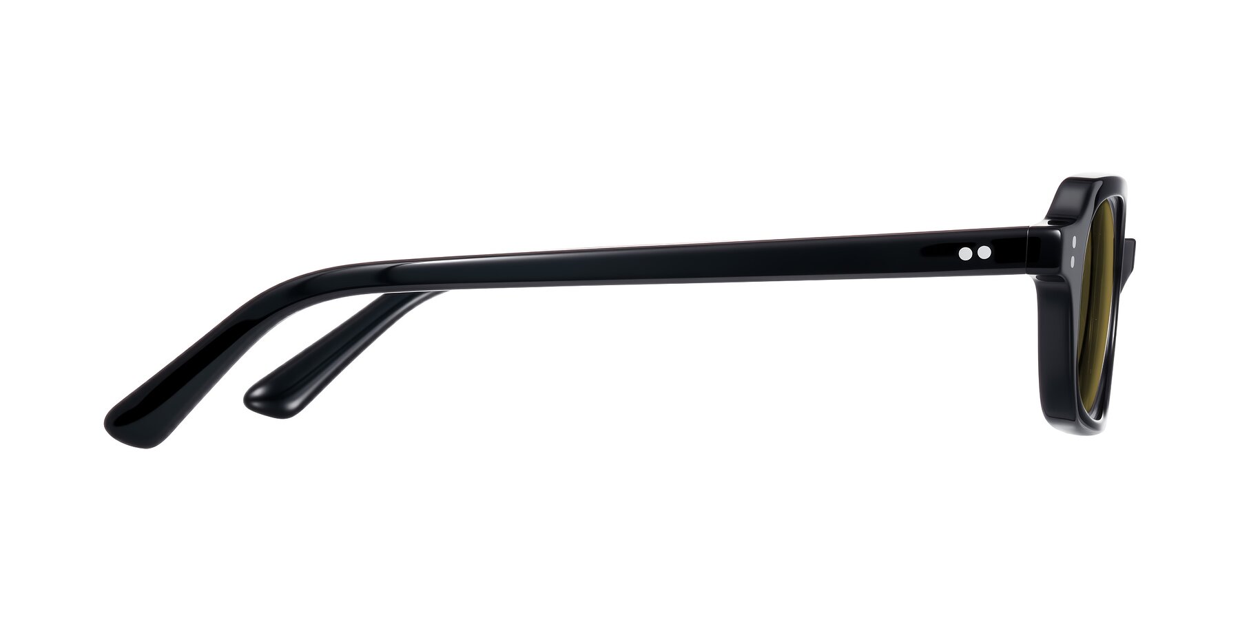 Side of Eustis in Black with Brown Polarized Lenses