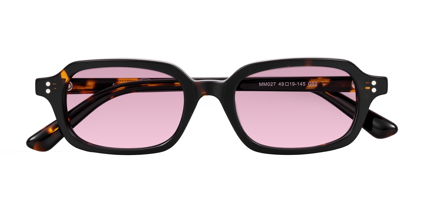 Folded Front of Eustis in Tortoise with Light Wine Tinted Lenses