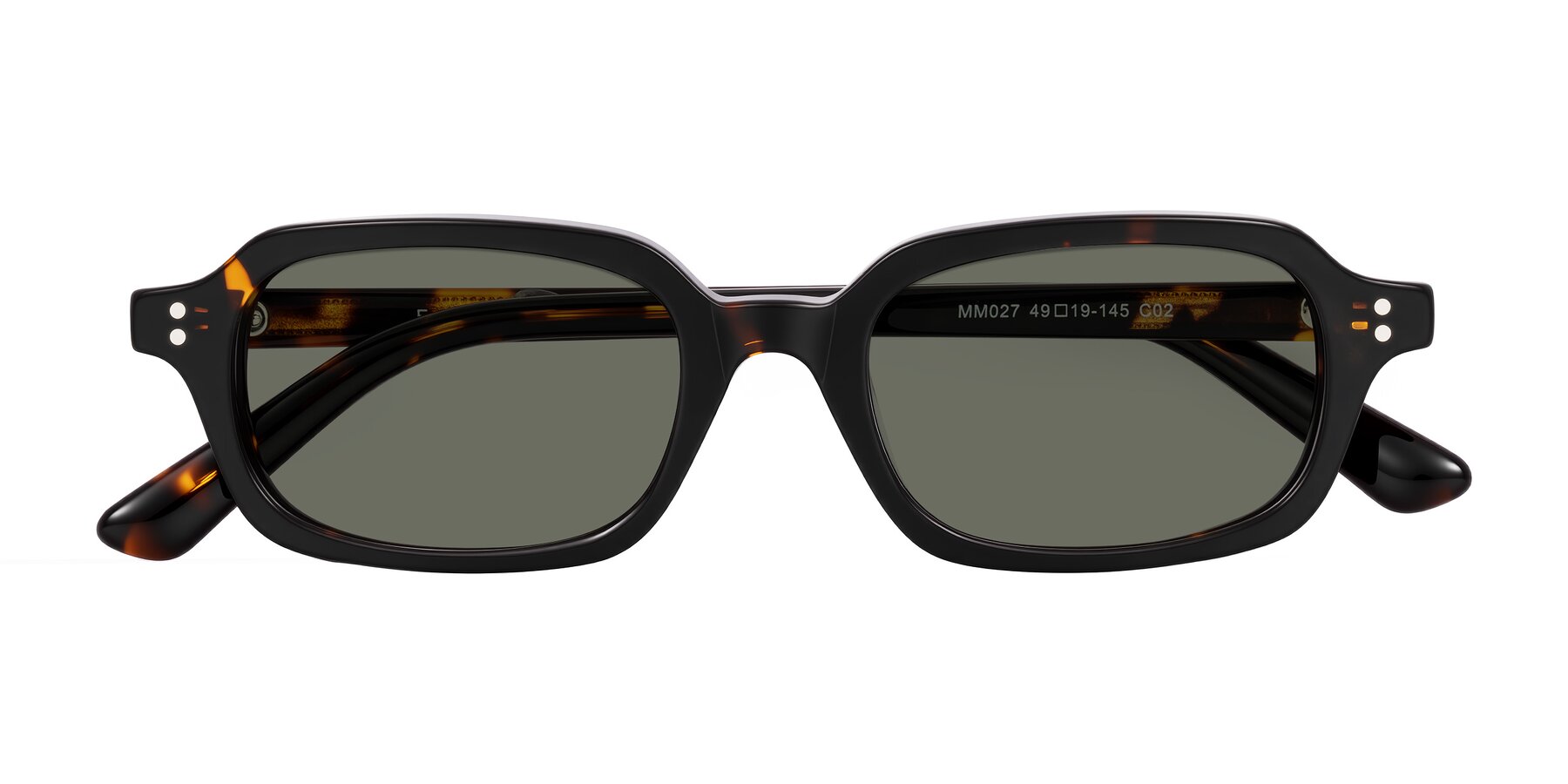 Folded Front of Eustis in Tortoise with Gray Polarized Lenses