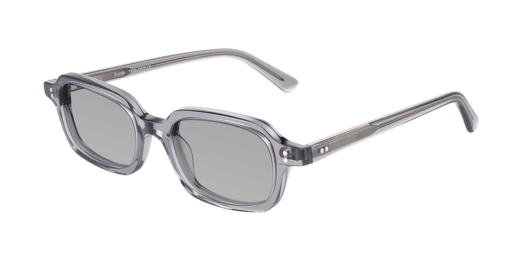 Angle of Eustis in Transparent Gray with Light Gray Tinted Lenses