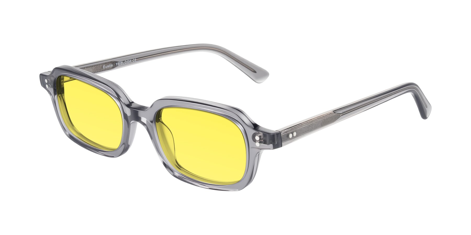 Angle of Eustis in Transparent Gray with Medium Yellow Tinted Lenses