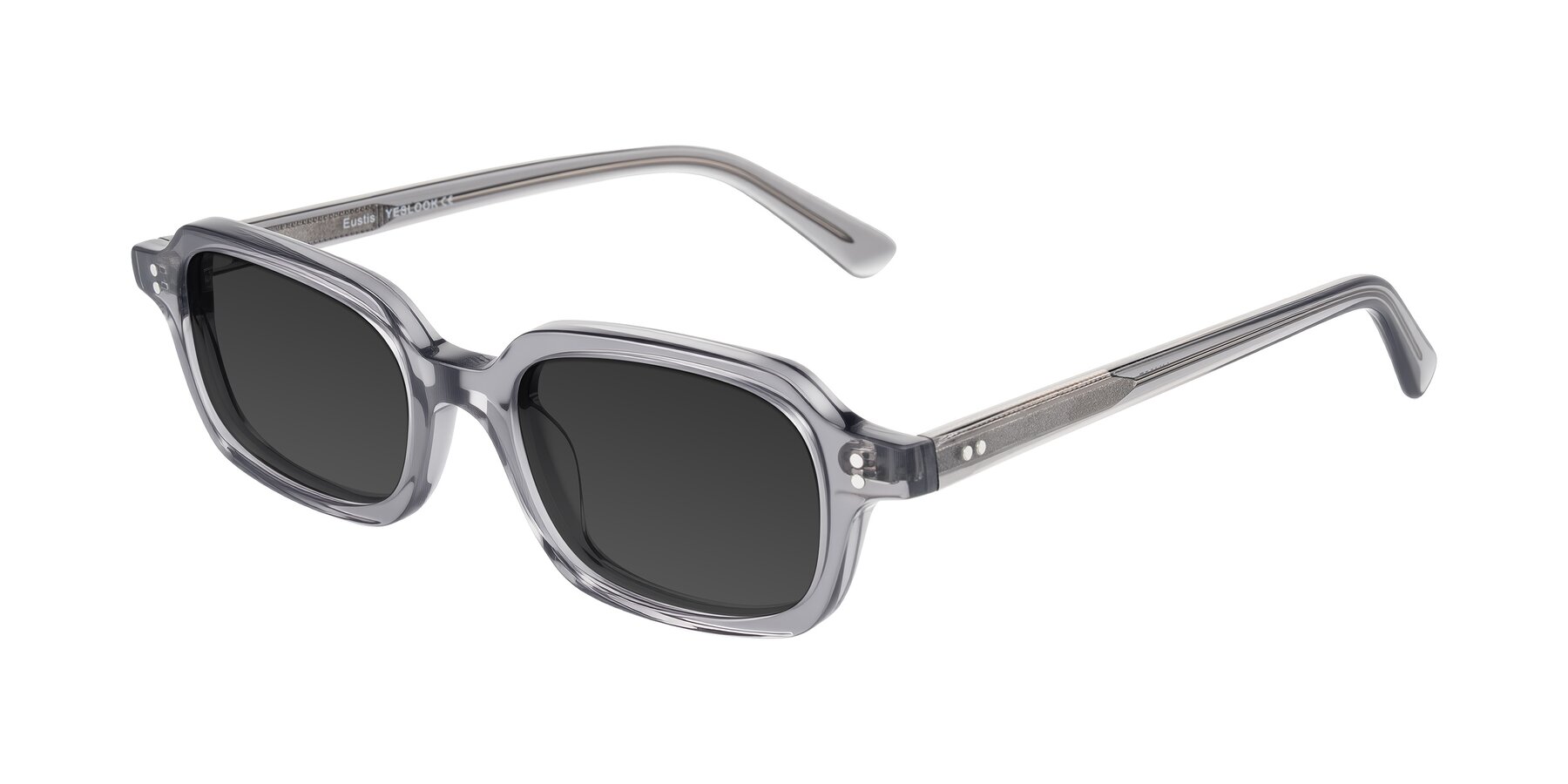 Angle of Eustis in Transparent Gray with Gray Tinted Lenses