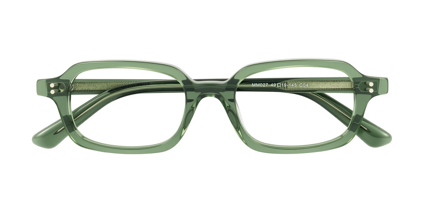 Eustis - Transparent Green Eyeglasses