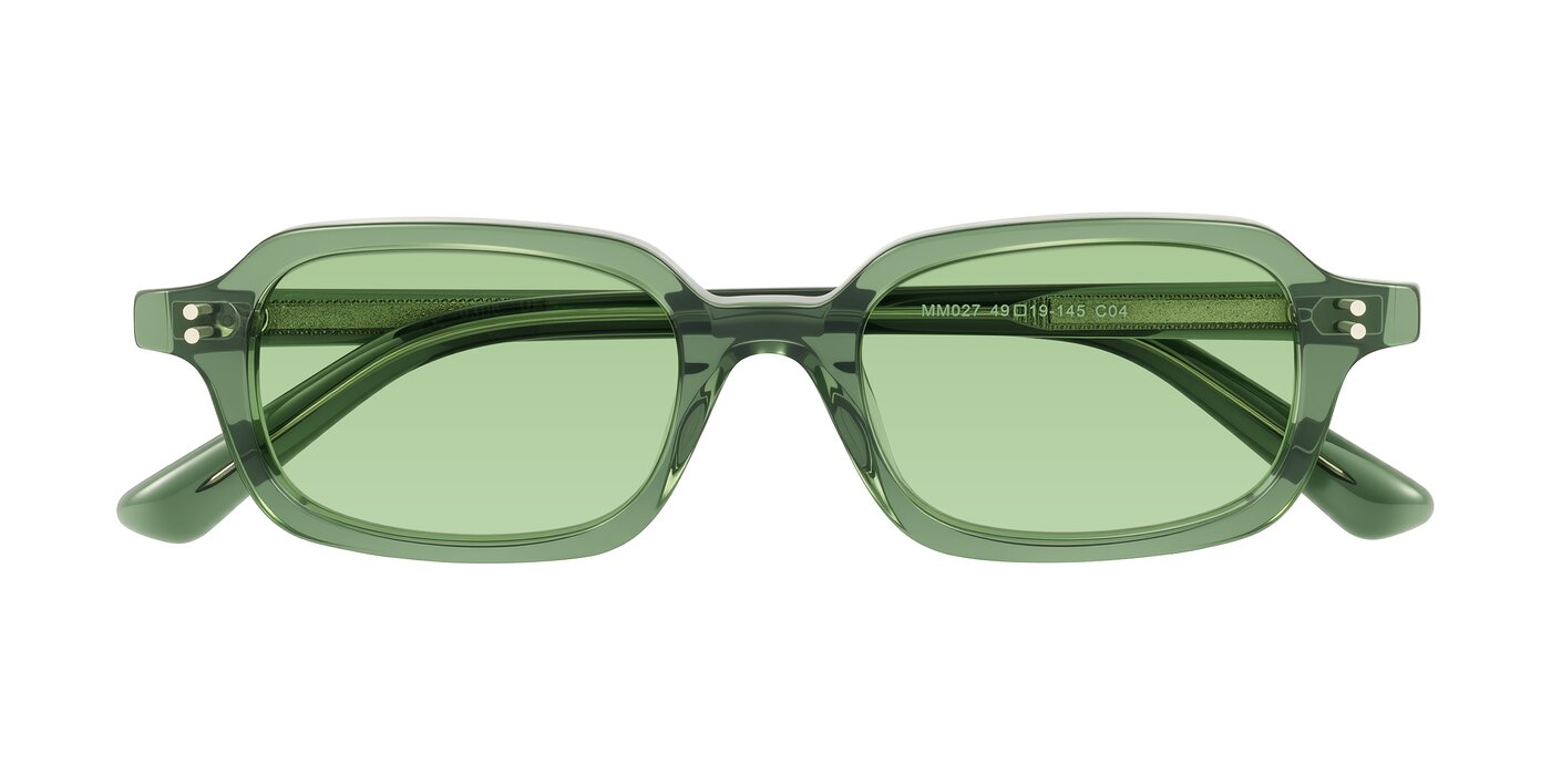 Eustis - Transparent Green Tinted Sunglasses