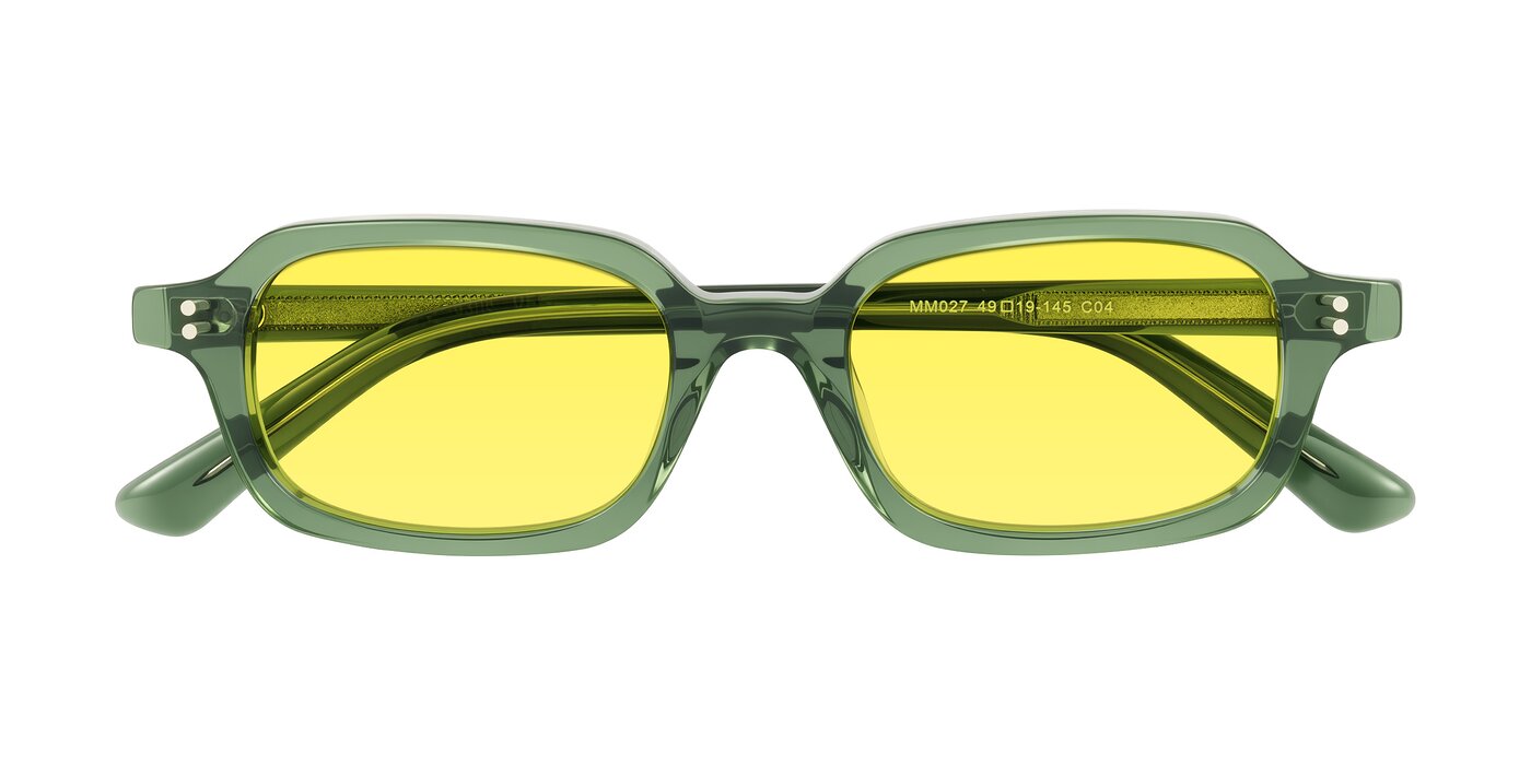 Eustis - Transparent Green Tinted Sunglasses