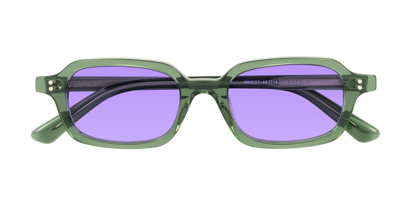Eustis - Transparent Green Tinted Sunglasses