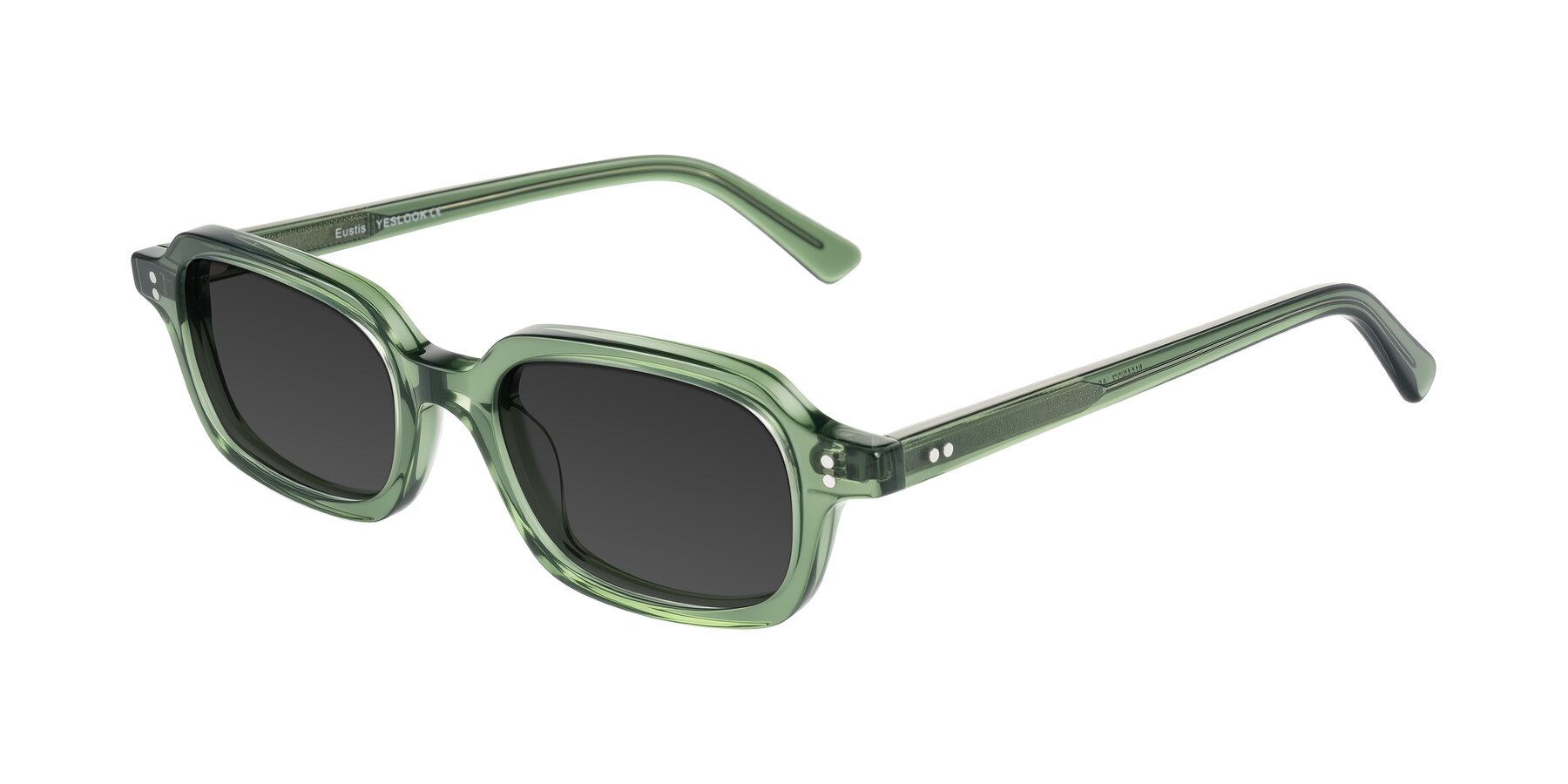 Angle of Eustis in Transparent Green with Gray Tinted Lenses