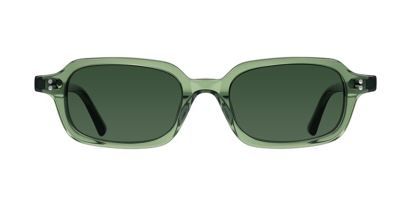 Eustis - Transparent Green Tinted Sunglasses