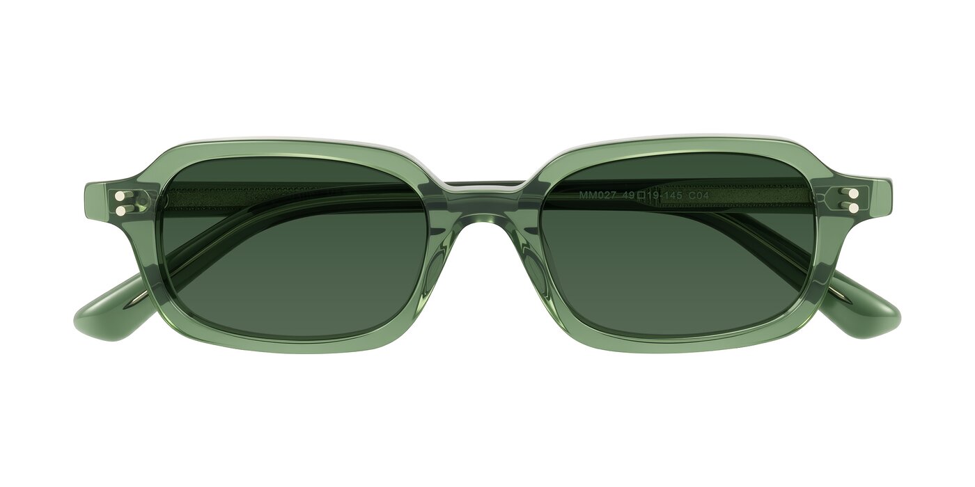 Eustis - Transparent Green Tinted Sunglasses