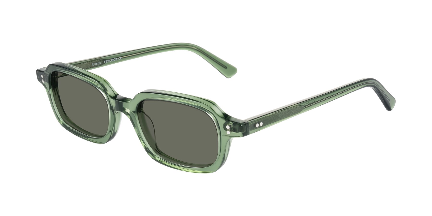 Angle of Eustis in Transparent Green with Gray Polarized Lenses