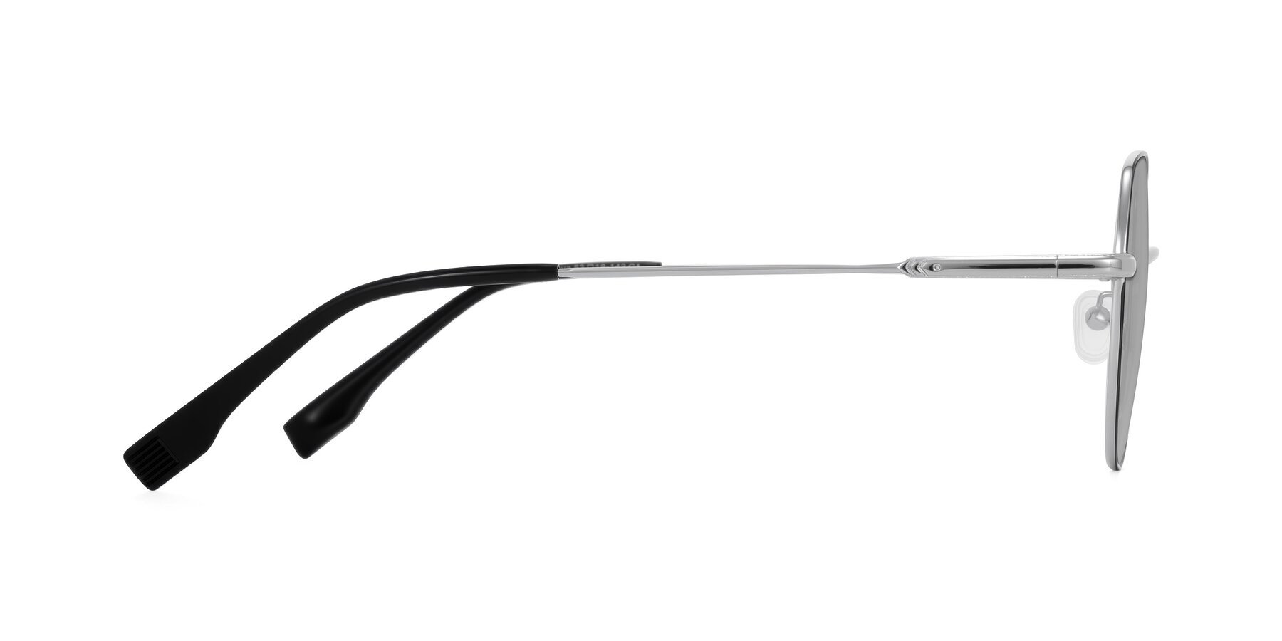 Side of Deva in Black/Silver with Light Gray Tinted Lenses
